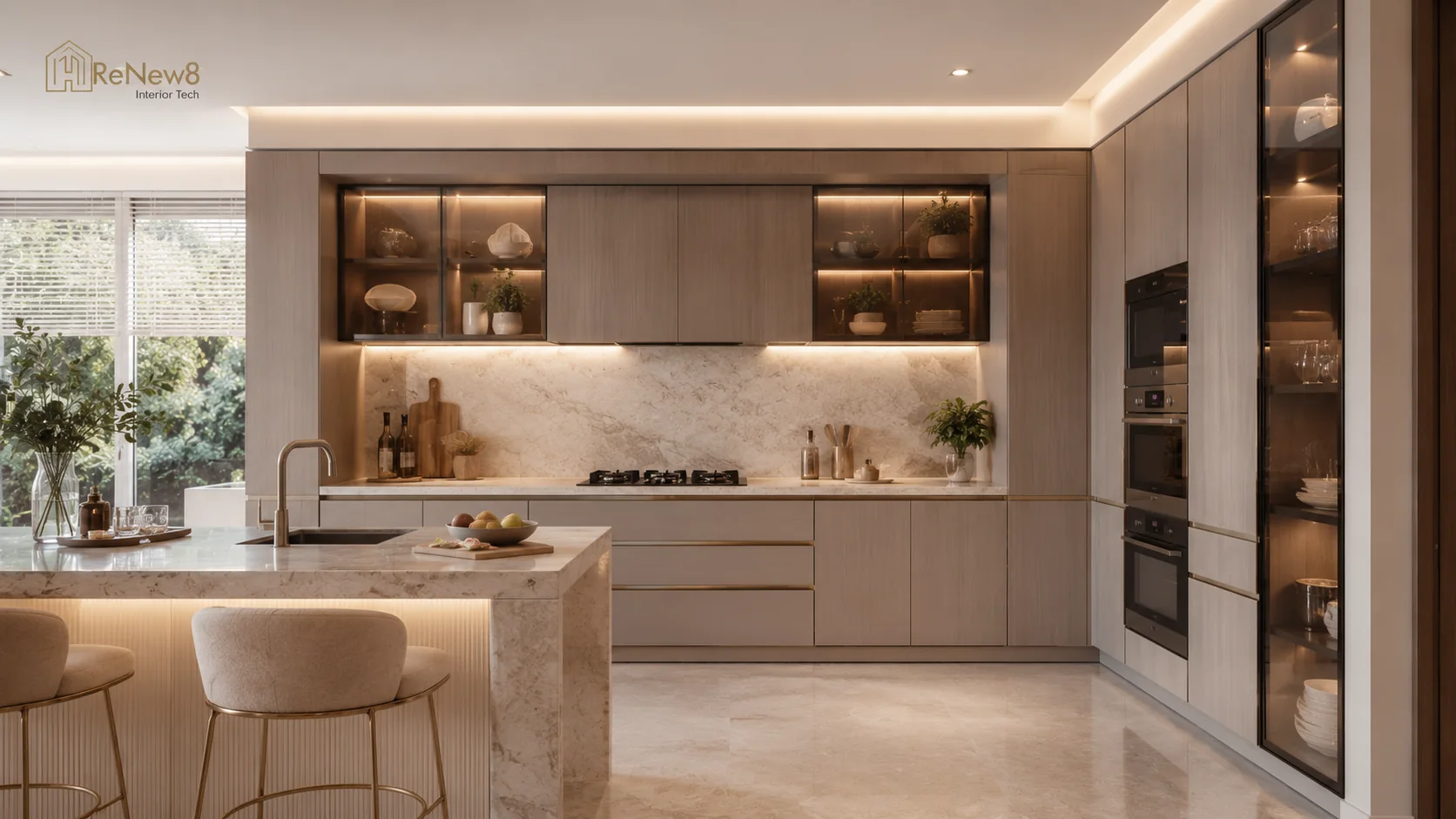 Contemporary modular kitchen visualisation